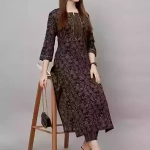Blue Printed Cotton Kurti